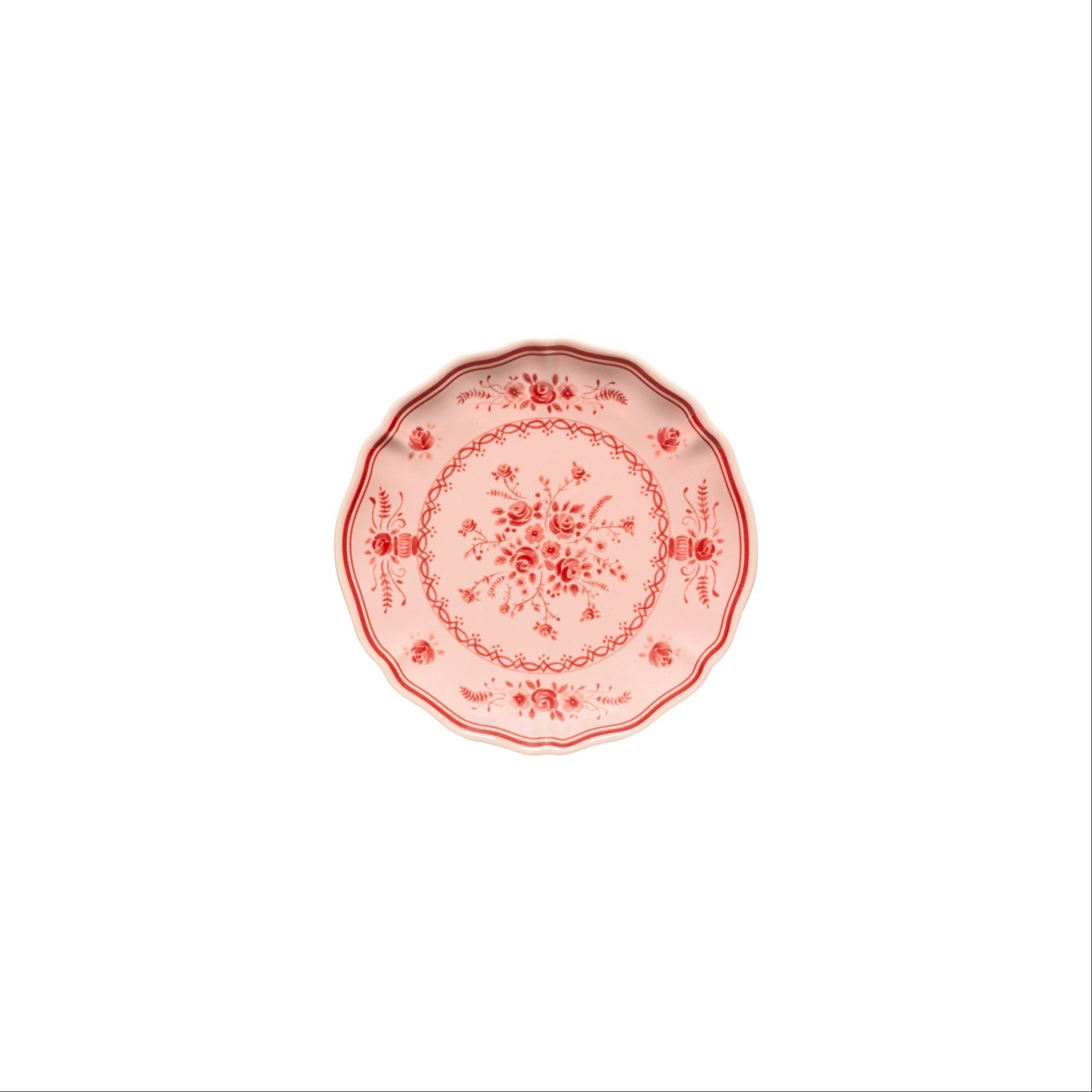 Vila Pink & Red bread plate