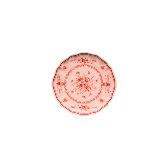 Vila Pink & Red bread plate