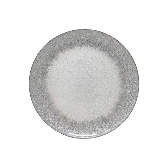 Silver Crown charger plate